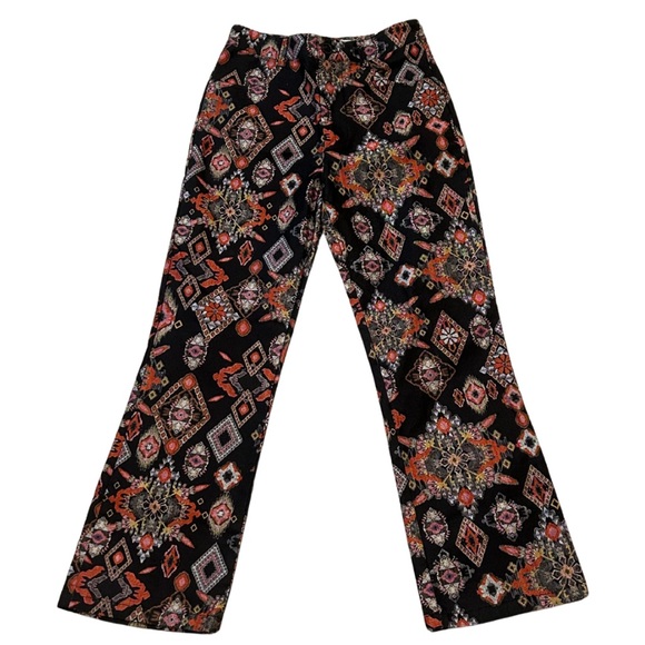 Zara Pants - Zara Kalidescope Print Ankle Straight Pants | Black/Multi | Size XS